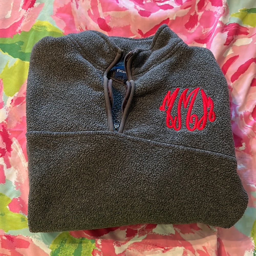 MMM monogram fleece pullover